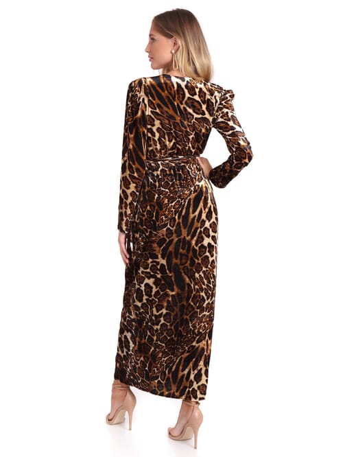 wayf leopard dress