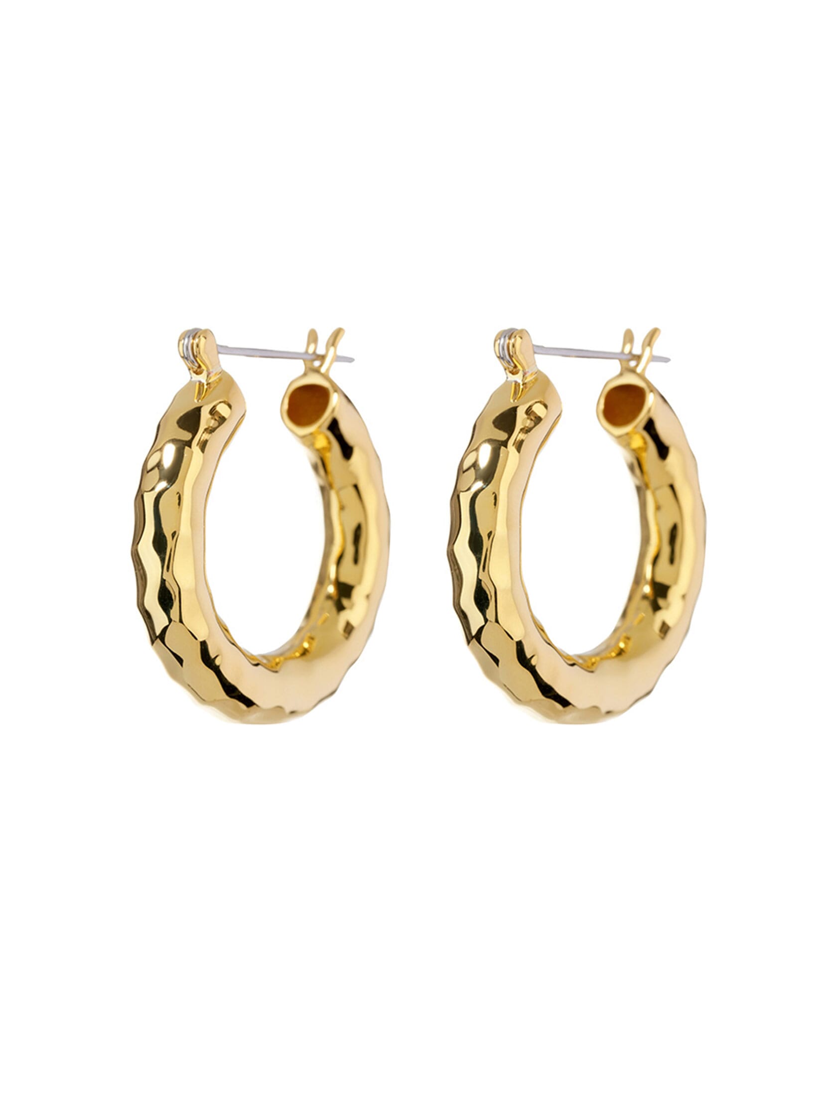 Luv Aj | Hammered Baby Amalfi Hoops in Gold| FashionPass