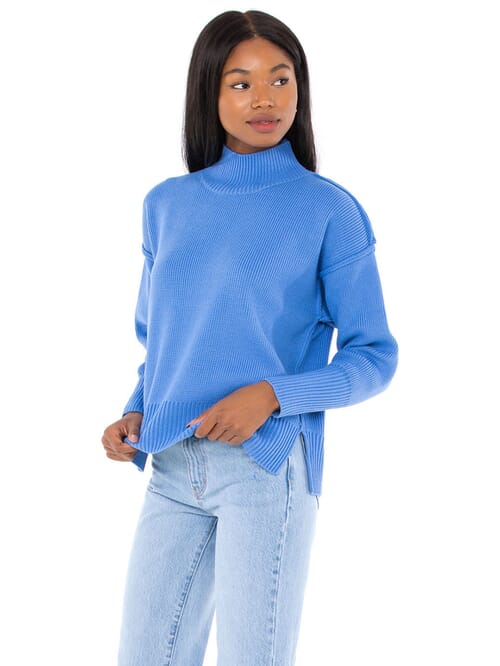 Line & Dot | Hannah Oversized Sweater in Blue| FashionPass