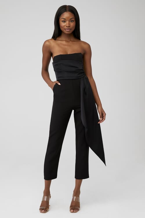 steve madden black jumpsuit