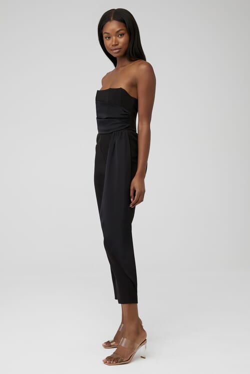 steve madden black jumpsuit