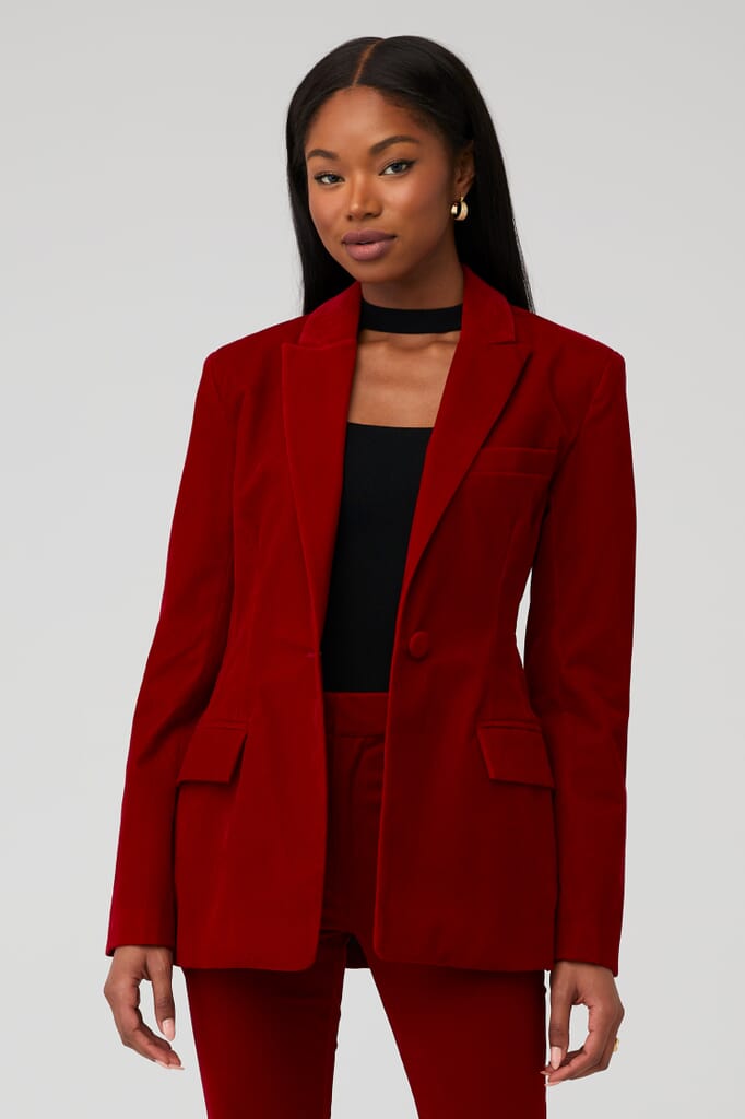Steve Madden Harlow Blazer in Medium Red FashionPass