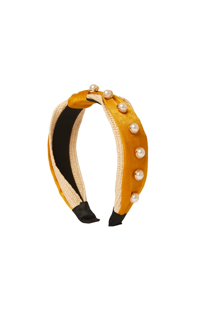 LELE SADOUGHI | Velvet Kelly Headband in Jet Dot| FashionPass display picture 3