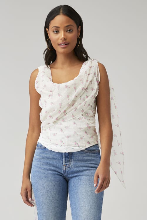 kazu♡ LoveShackFancy | X Fashionpass Kazu Top in Dusty Lavender