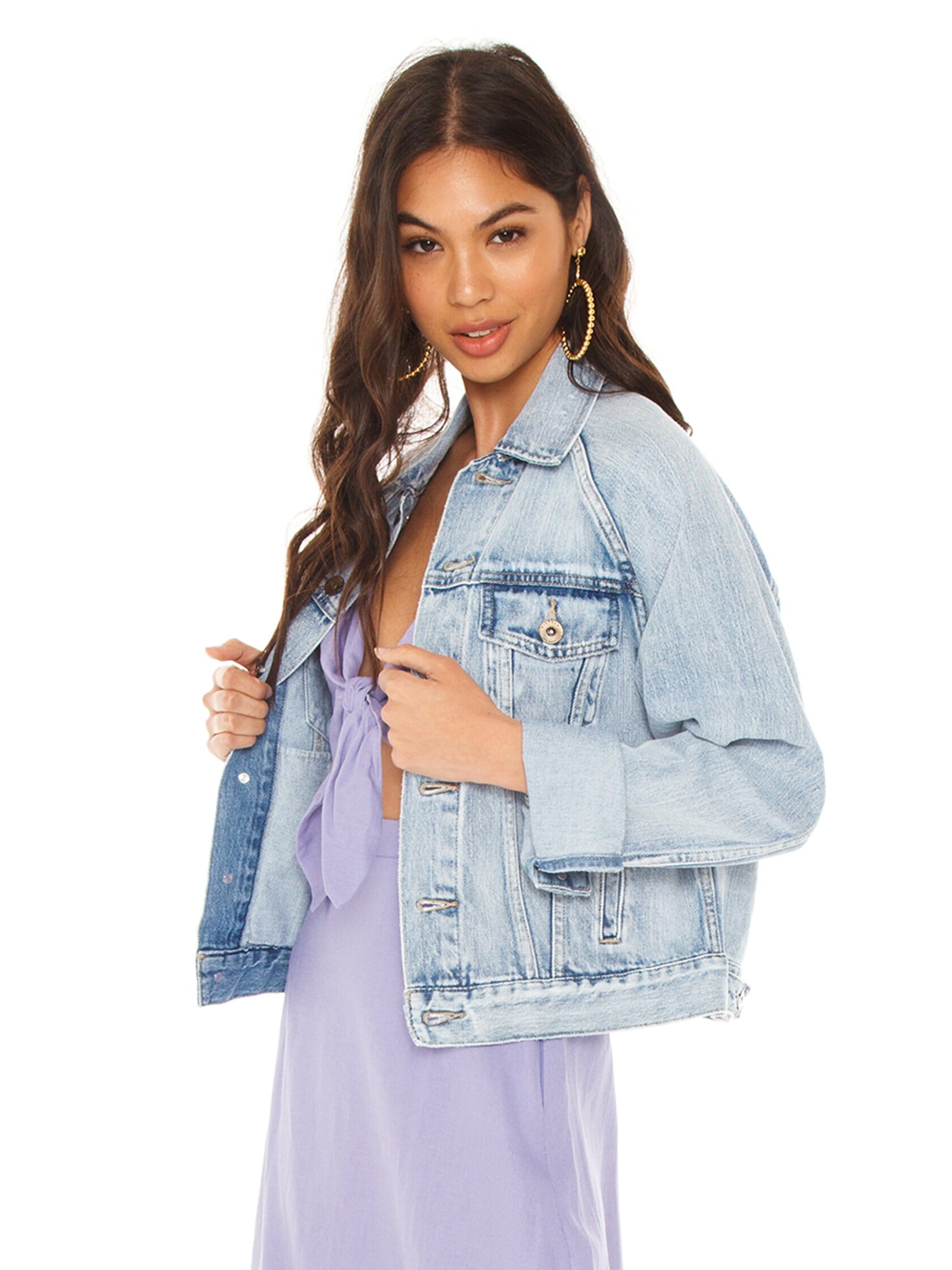 PISTOLA Hayden Raglan Denim Jacket in Collector FashionPass