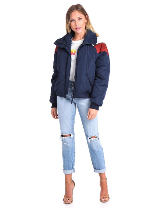 Heidi chevron shop ski puffer jacket