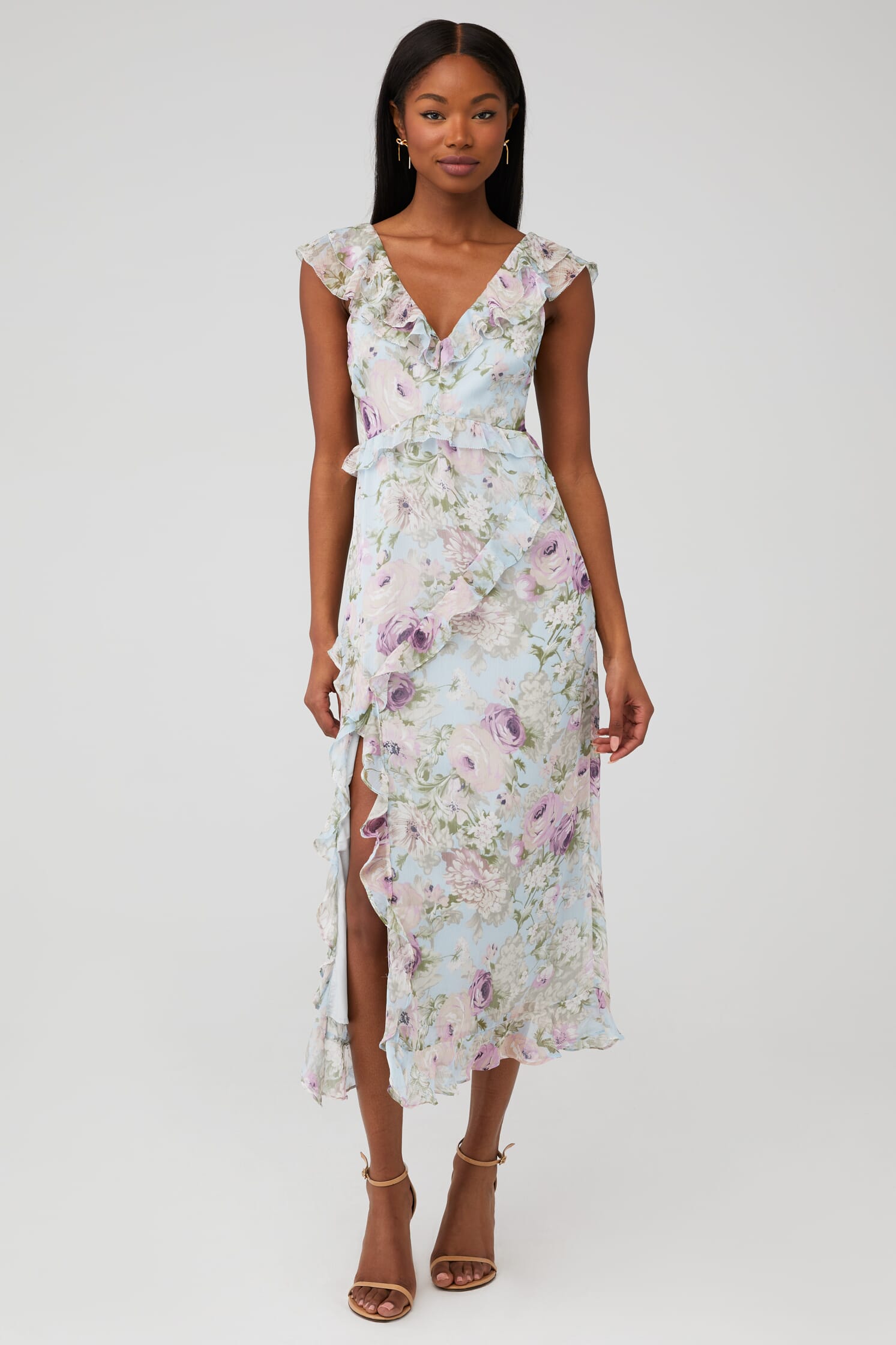 ASTR | Tempest Dress in Blue Multi| FashionPass