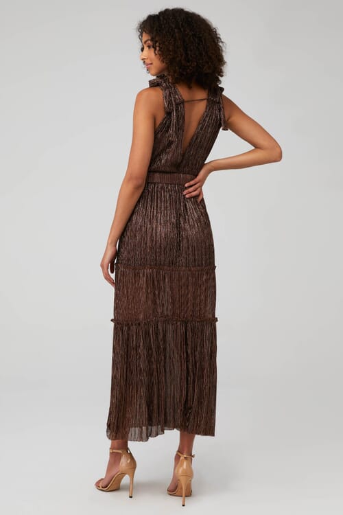 SABINA MUSAYEV | Helena Dress in Bronze| FashionPass