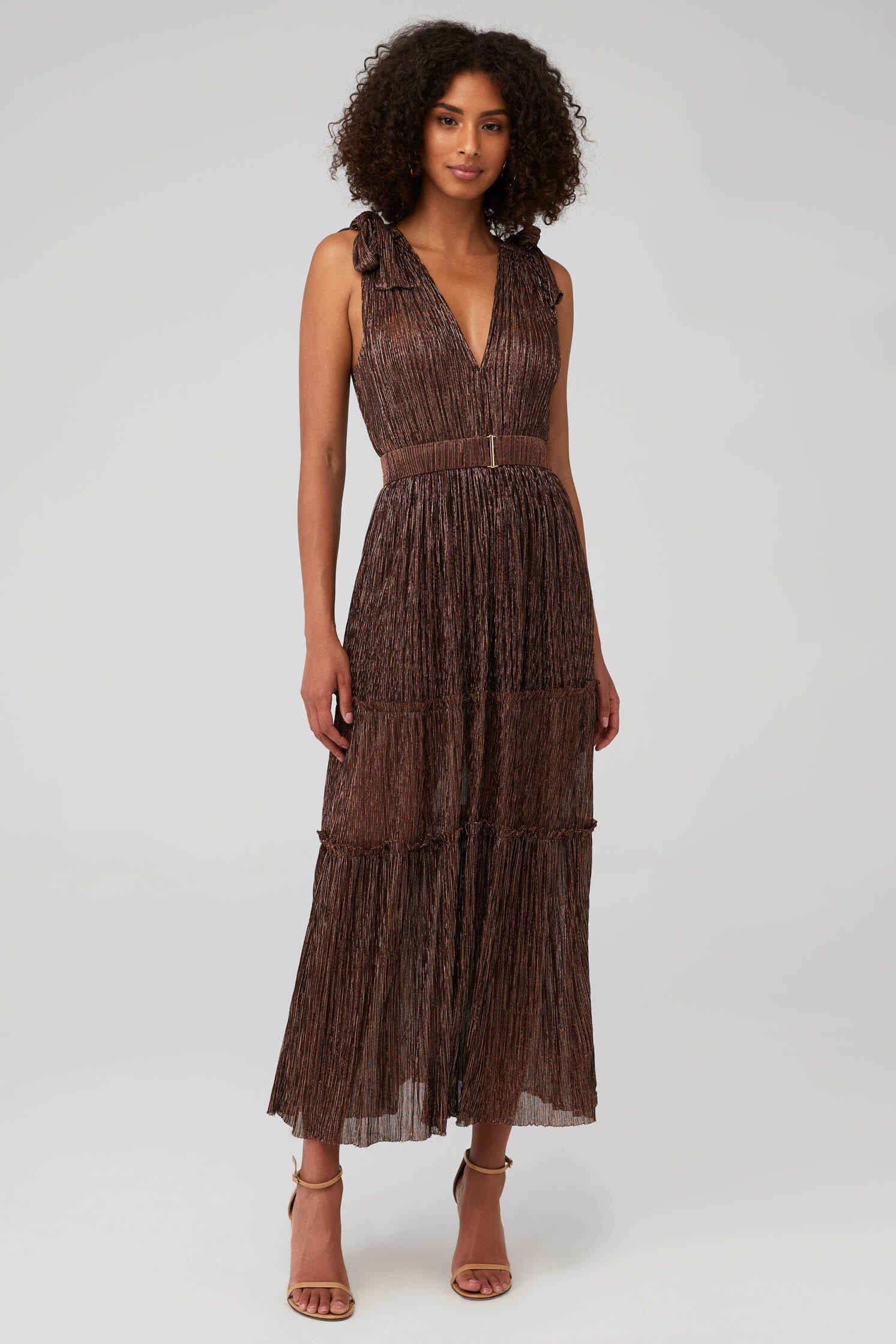 SABINA MUSAYEV Helena Dress in Bronze FashionPass