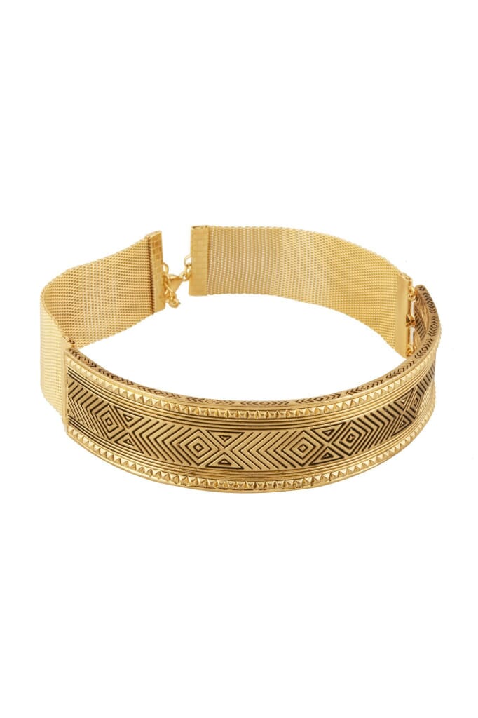 House of Harlow 1960 Helicon Choker Necklace in Gold
