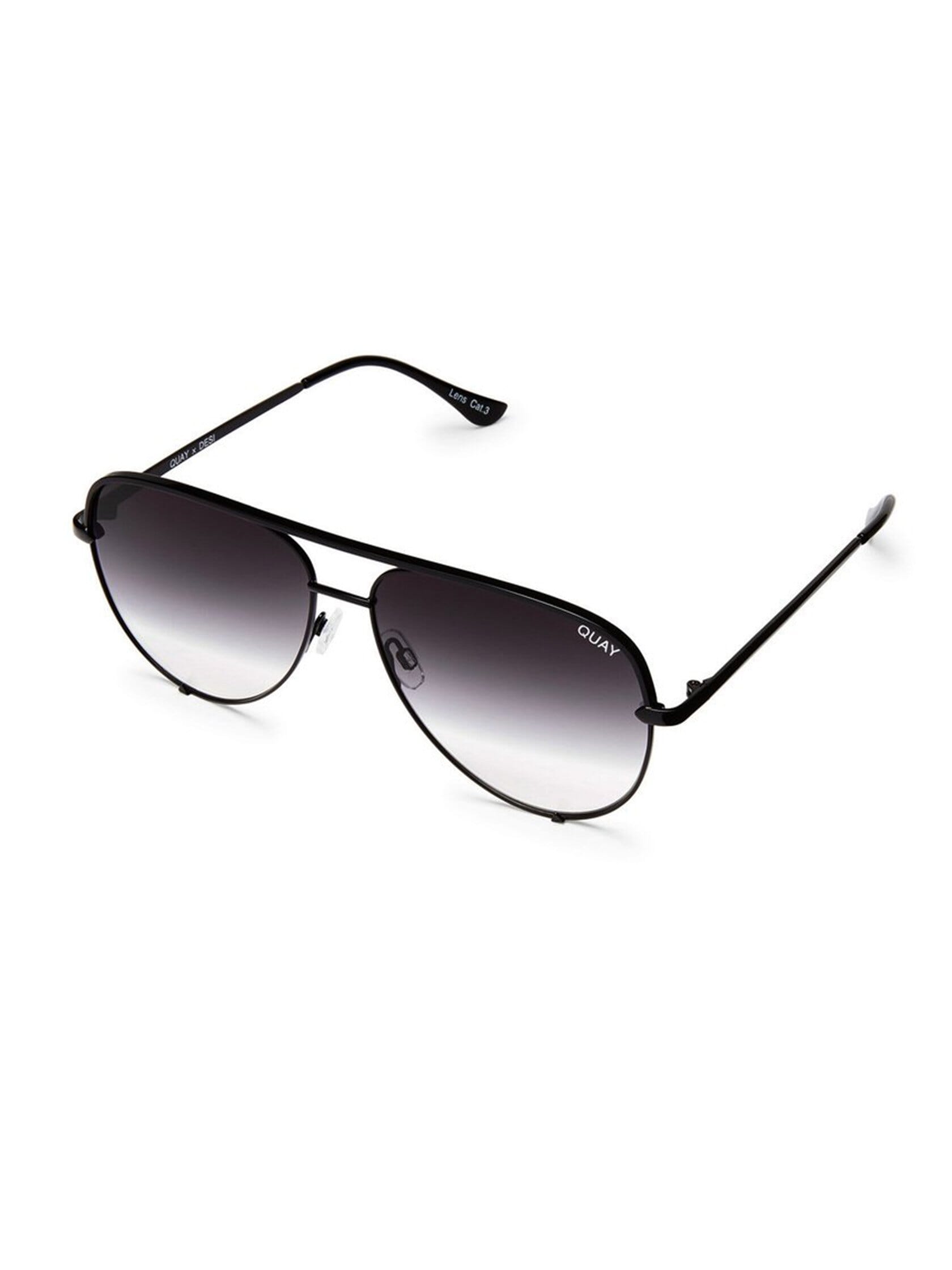 Quay High Key Mini Sunglasses Black/Fade