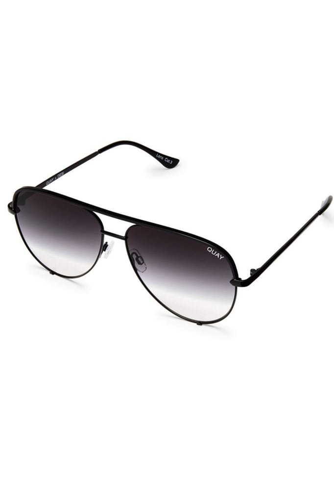 Omleiden Hysterisch Ontrouw Quay Australia | High Key Mini 57mm Aviator Sunglasses in Black/Fade |  FashionPass