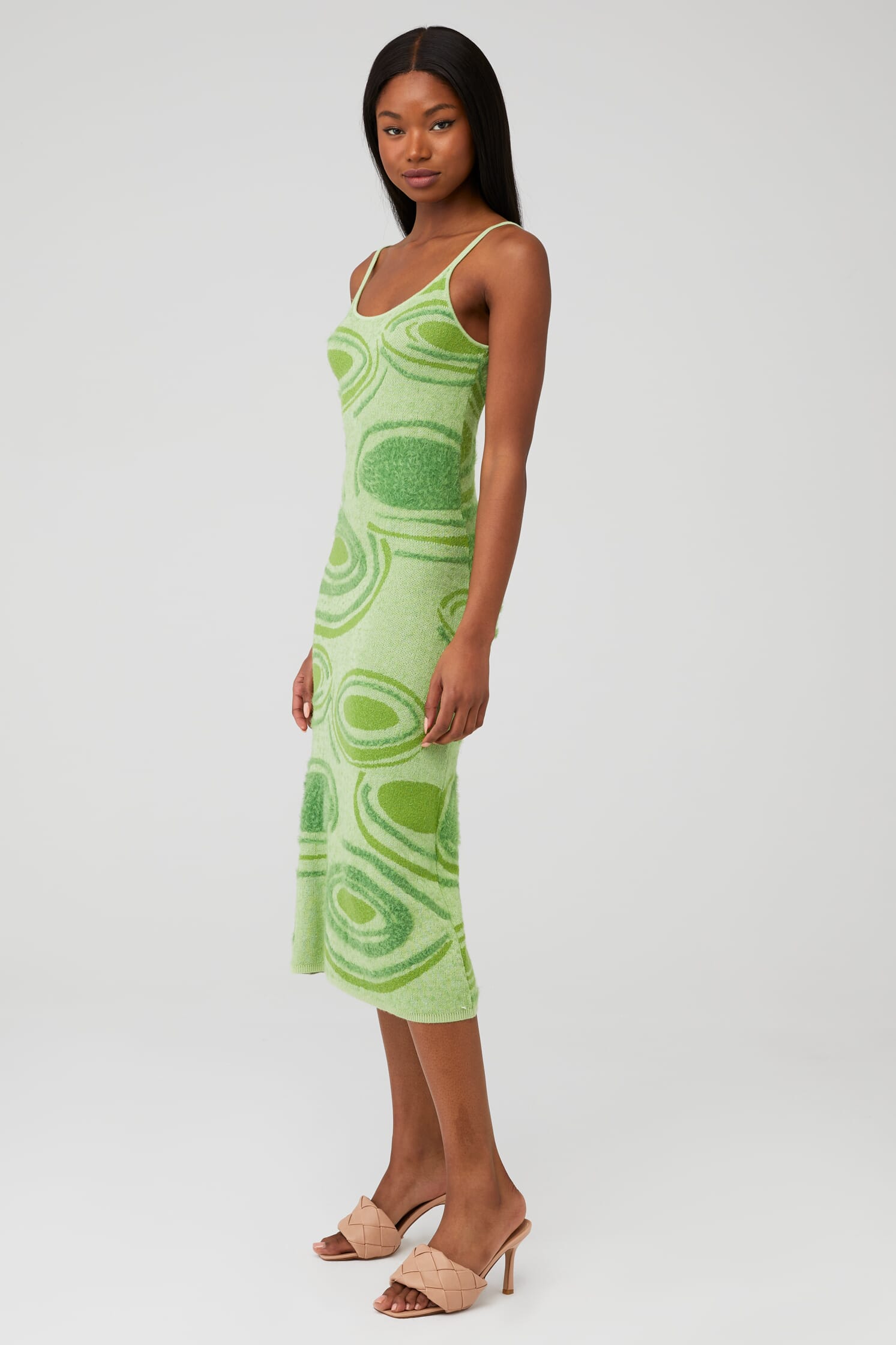 House Of Sunny Hockney Dress in Lily Pads Palm Green FashionPass