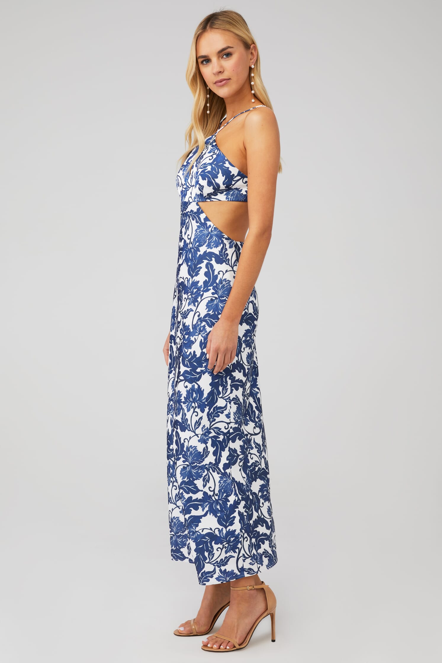 SIGNIFICANT OTHER | Holly Dress in Navy Stencil Print | FashionPass
