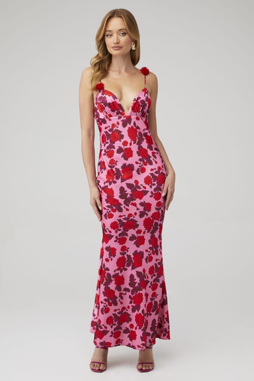 For Love & Lemons | Huda Maxi Dress in Pink| FashionPass
