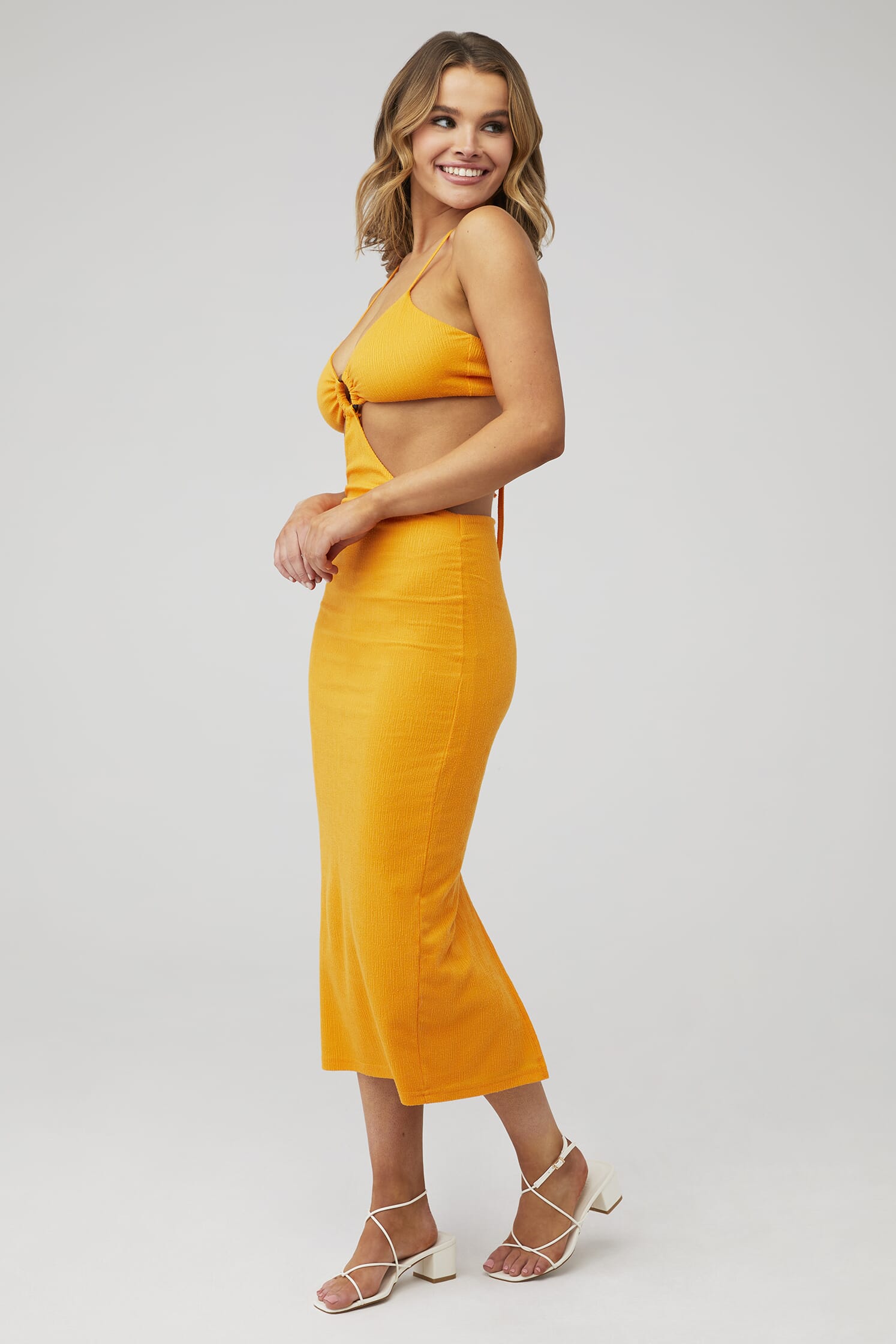 runaway the label orange dress Runaway The Label