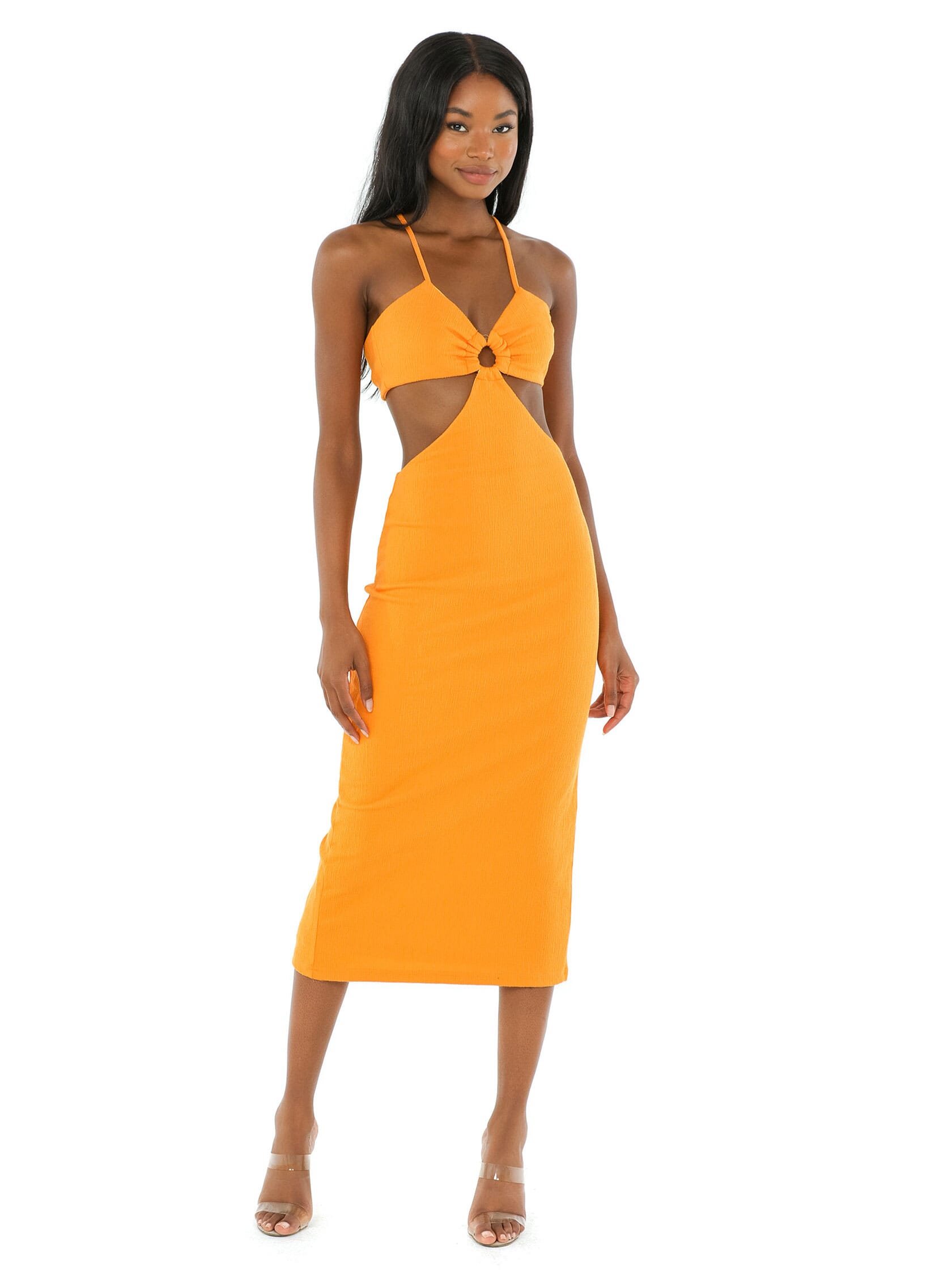 runaway the label orange dress Runaway The Label