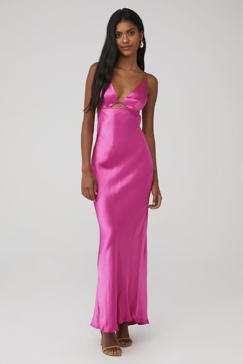 BEC + BRIDGE | Indi Strappy Maxi Dress In Deep Pink| FashionPass