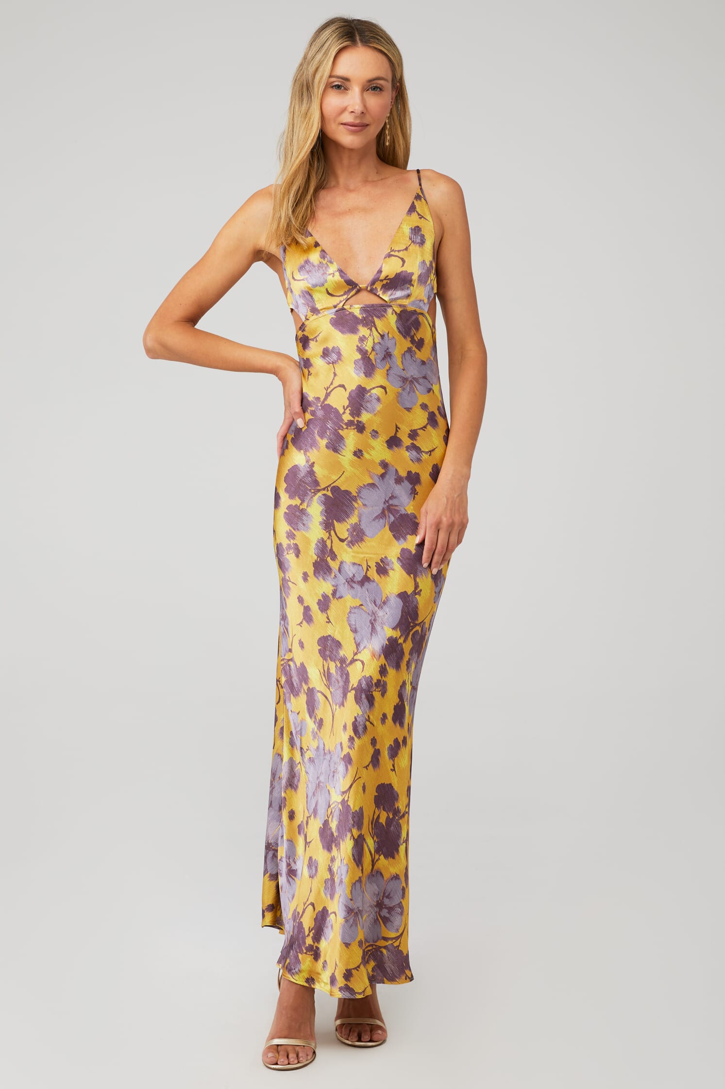 【関税込み】BEC + BRIDGE ブラック Indi マキシドレス BEC + BRIDGE | Indi Strappy Maxi Dress in Golden Violet