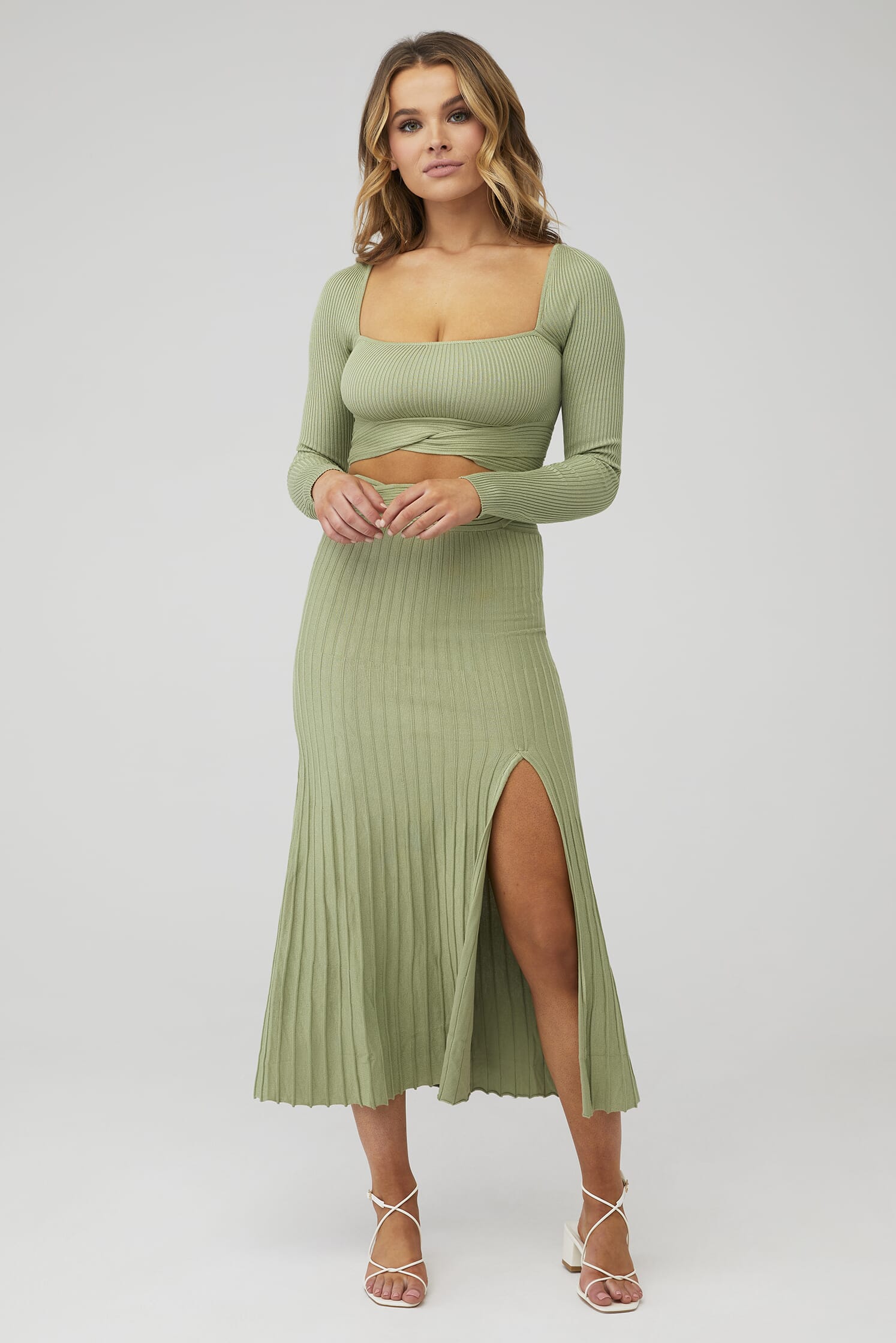 adrianna papell women's knit crepe pearl midi dress Pink Plus Size Crepe Midi Length Sheath Dress With Pearl Trimmed Sleeves main image 0
