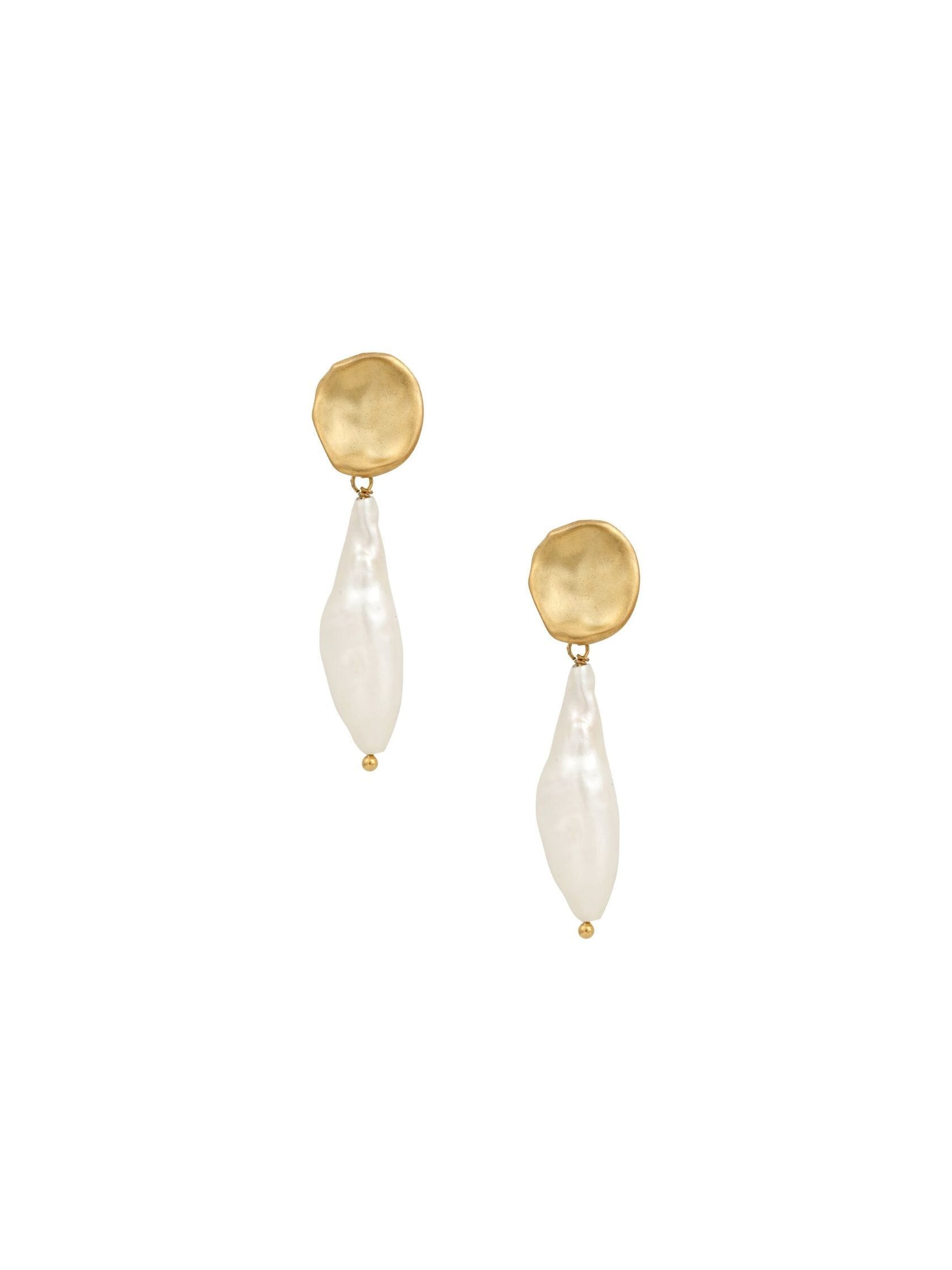 Five and Two Inez Earrings in Pearl