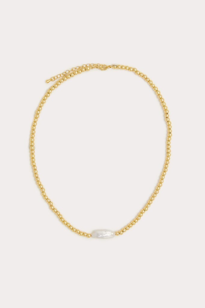 Petit Moments | Irregular Pearl Necklace in Gold| FashionPass