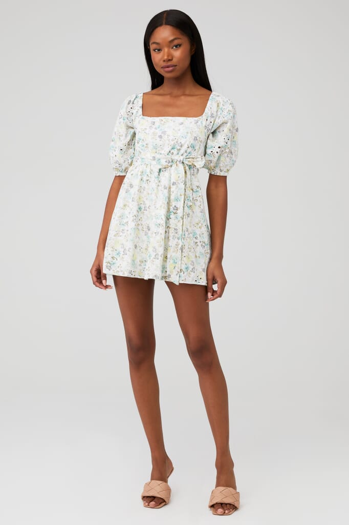 MINKPINK | Lune Mini Dress in White/Beige| FashionPass MINKPINK | Lune Mini Dress in White/Beige| FashionPass