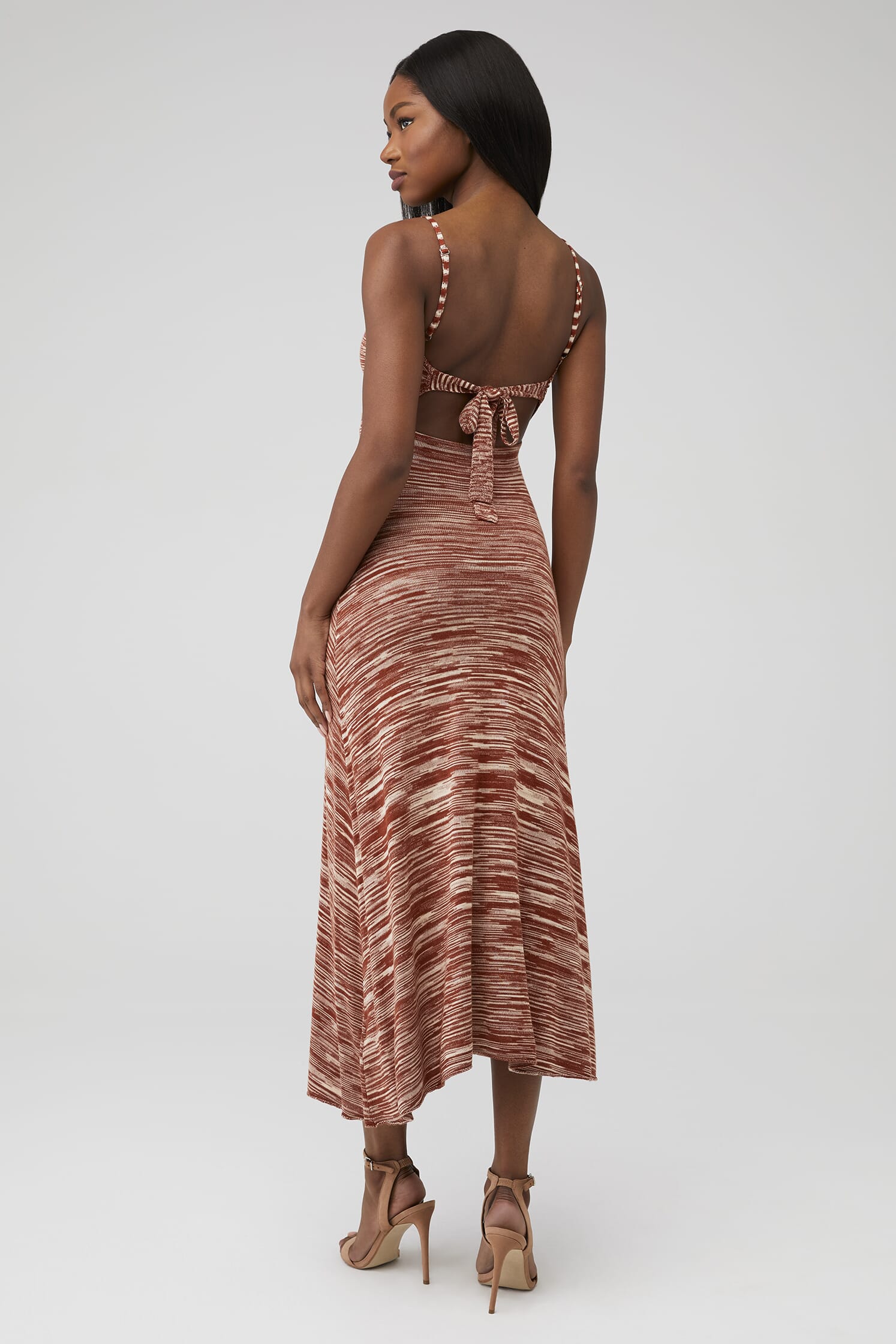 For Love & Lemons | Isabela Midi Dress in Brown| FashionPass