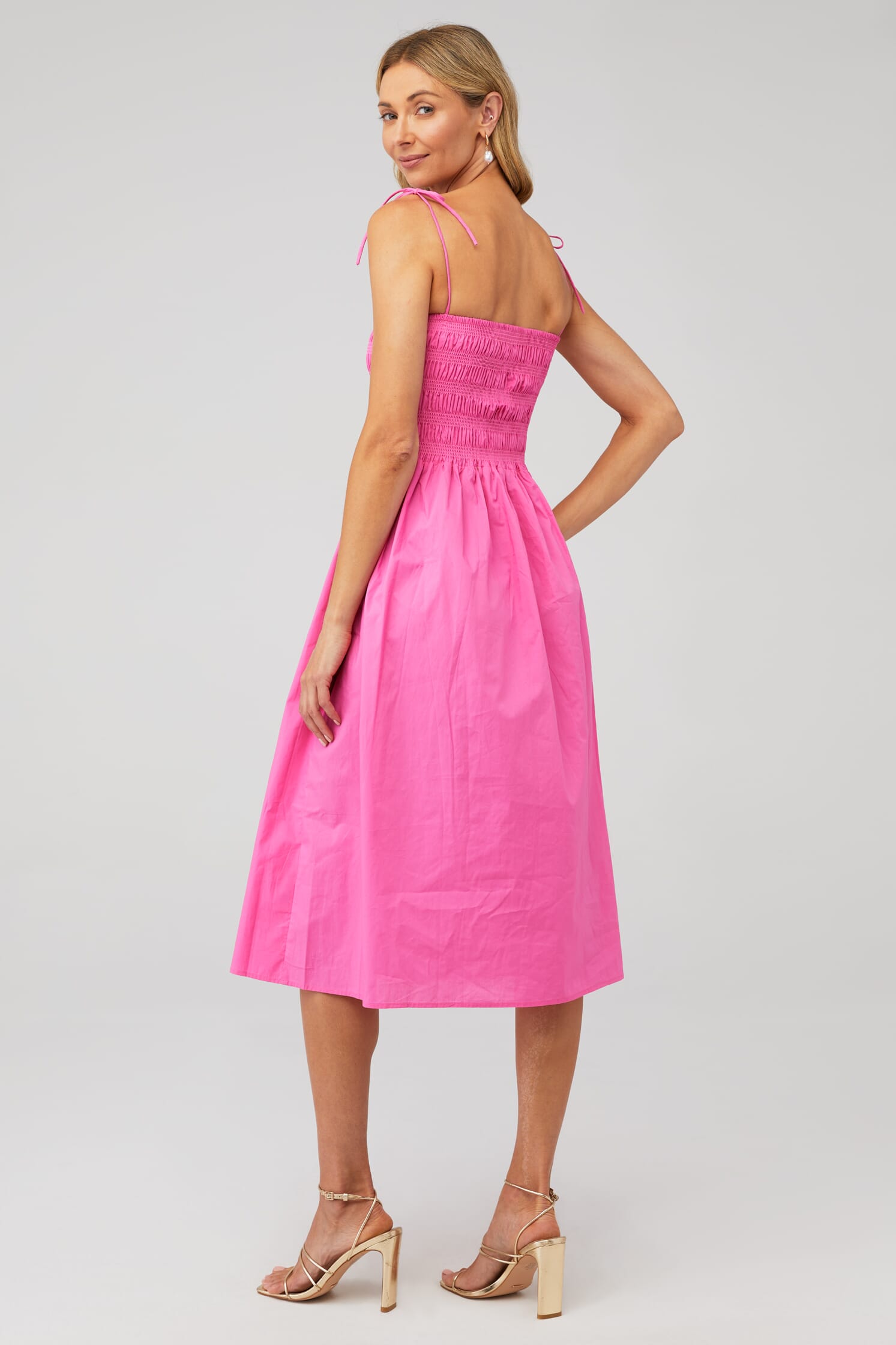 Araminta James | Isla Midi Dress in Dragonfruit| FashionPass