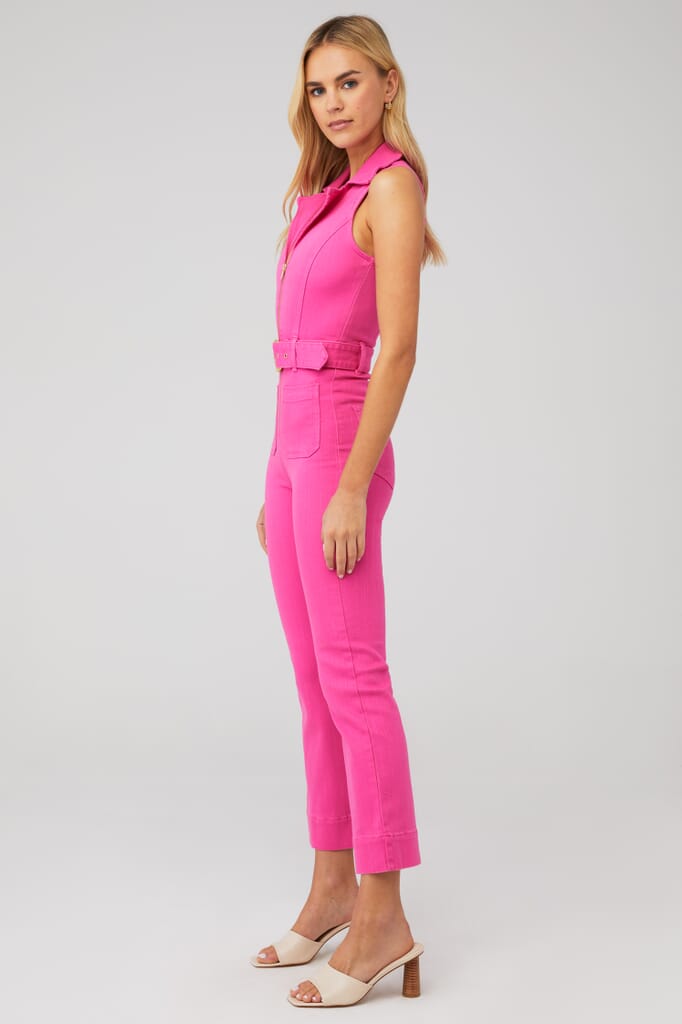 Show Me Your Mumu | Jacksonville Cropped Jumpsuit in Hot Pink | FashionPass