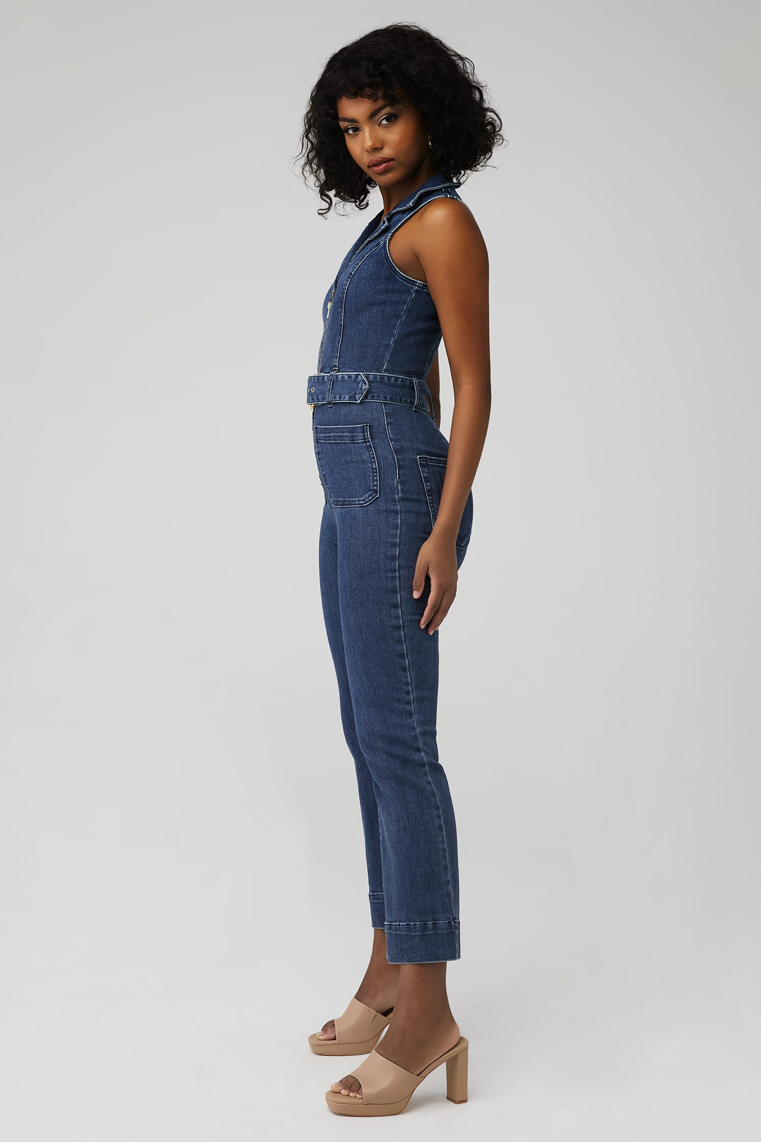 Good American, Fit For Success Short Jumpsuit in Blue