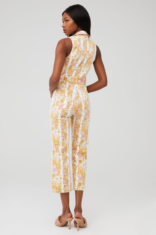 Show Me Your Mumu | Jacksonville Cropped Jumpsuit in Groovy Blooms Stripe| FashionPass