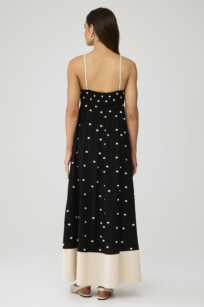 formal dress red and black Pepita Black High-Neck Tailored Maxi Dress With Drop-Waist And Satin – Club  L London