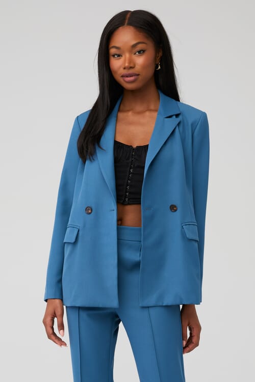 There Was One oversized single-breasted blazer - Blue