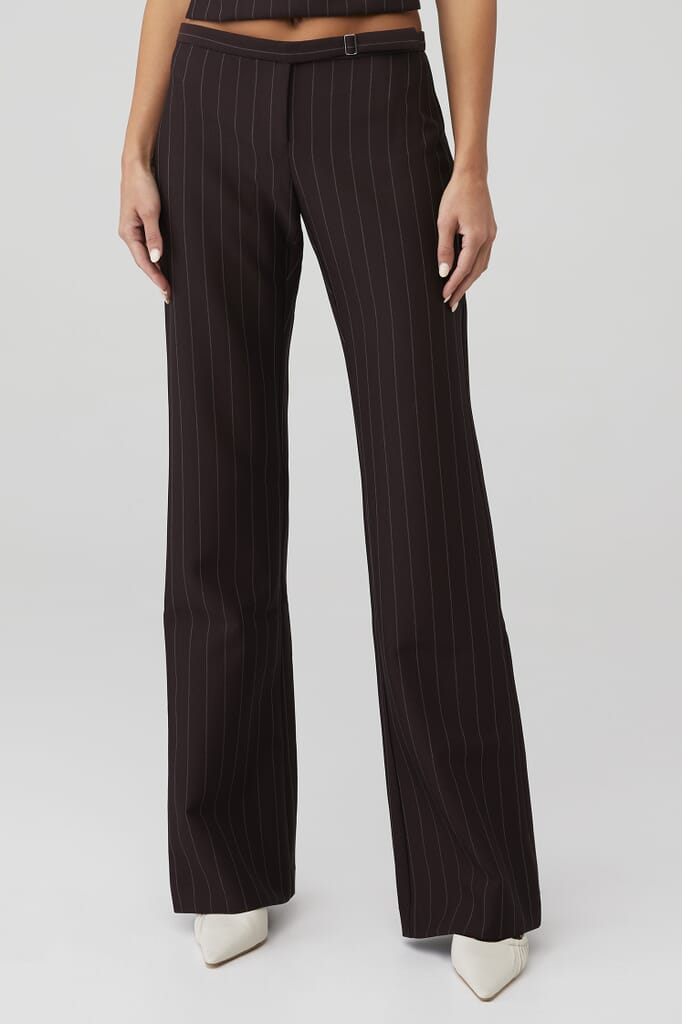 BEC + BRIDGE | Jade Straight Leg Pant in Plum Stripe| FashionPass