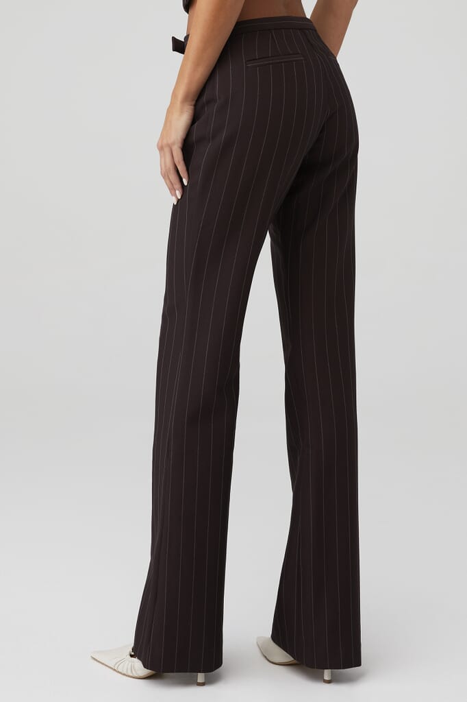 BEC + BRIDGE | Jade Straight Leg Pant in Plum Stripe| FashionPass