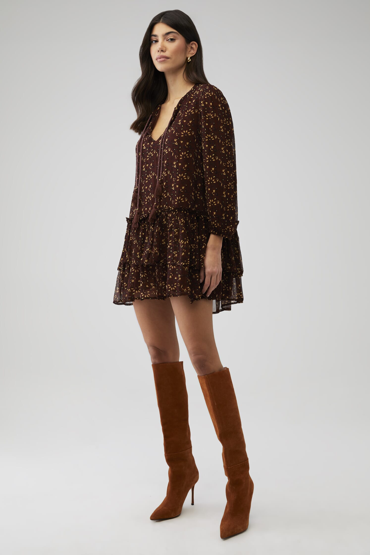 knee length dresses for ladies Jazlyn Mini Dress-Black  bequeendress