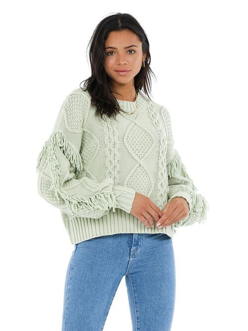 Line \u0026 Dot | Jasper Fringe Sweater in 
