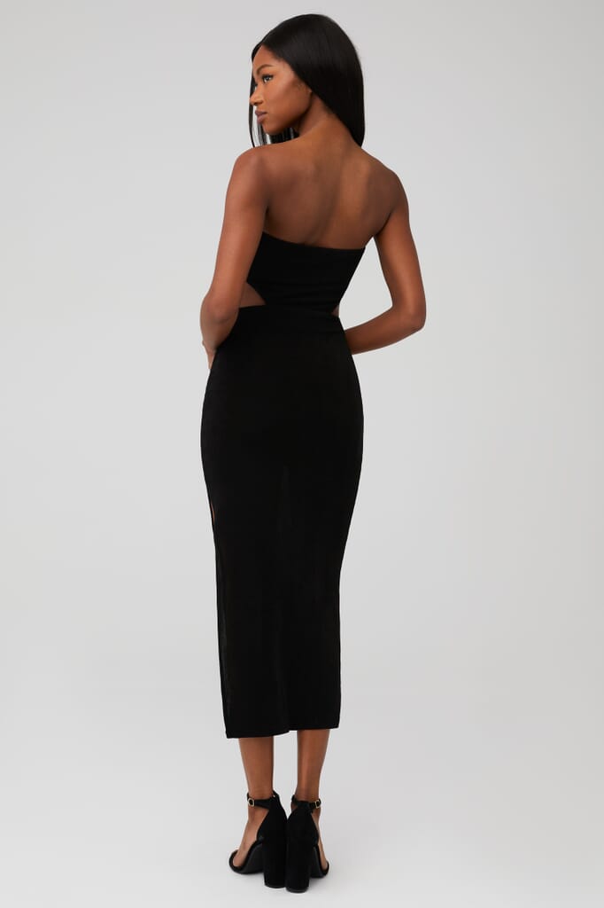 Runaway The Label | Jodi Midi Dress in Black| FashionPass