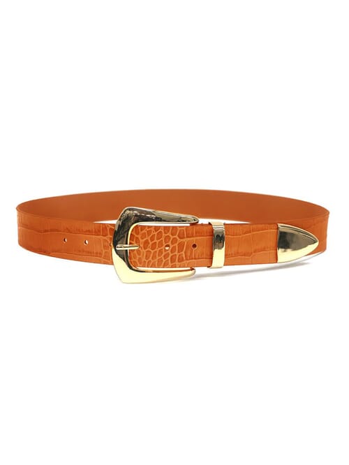 B Low the Belt Jordana Croco Belt in Cognac FashionPass