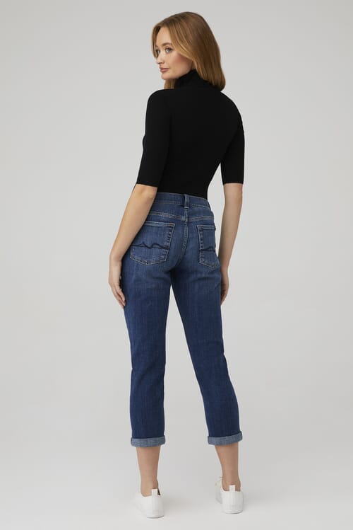 【7 For All Mankind】 High-riseコットンブレンドベルベットパ Straight Maternity Slim Illusion Luxe Gravity - Mid Waist