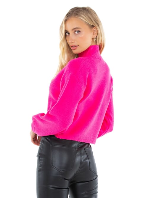 Offers Line + Dot Fuzzy Cropped Sweater