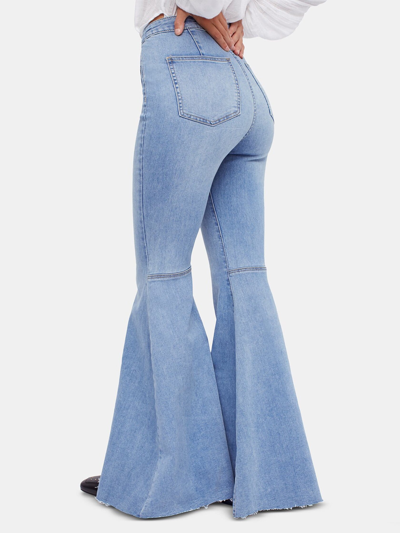 Free People | Just Float On Flare Jeans in Blue Combo| FashionPass