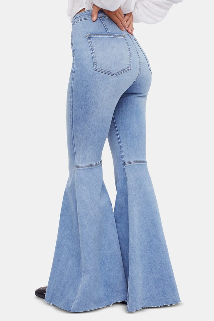 Free People | Just Float On Flare Jeans in Blue Combo | FashionPass