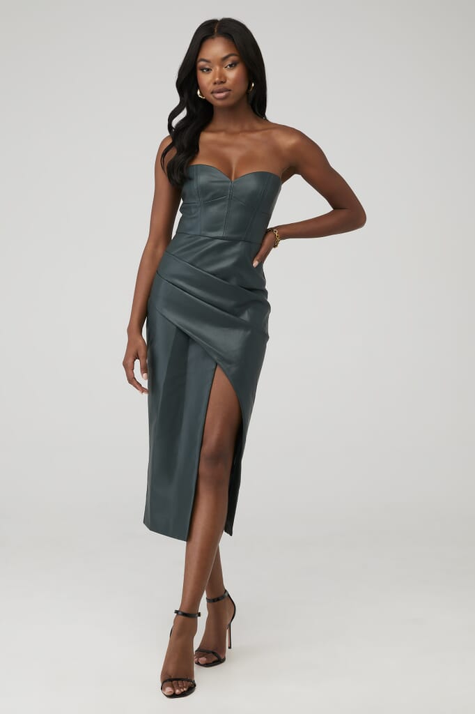 Bardot | Kai Vegan Dress in Evergreen| FashionPass