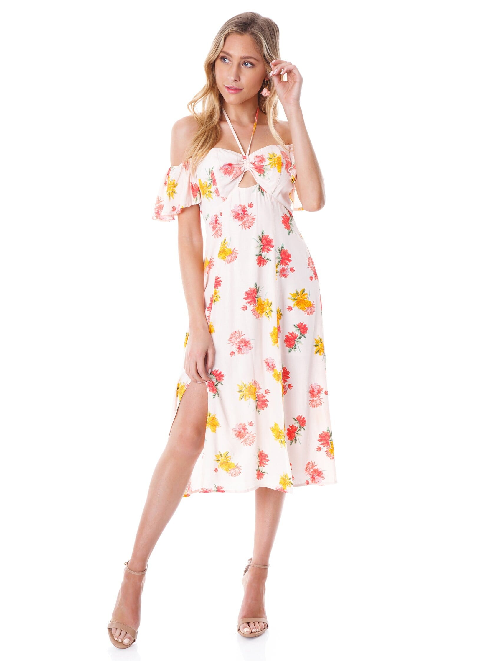 ASTR Kayli Dress in Blush/Multi Floral