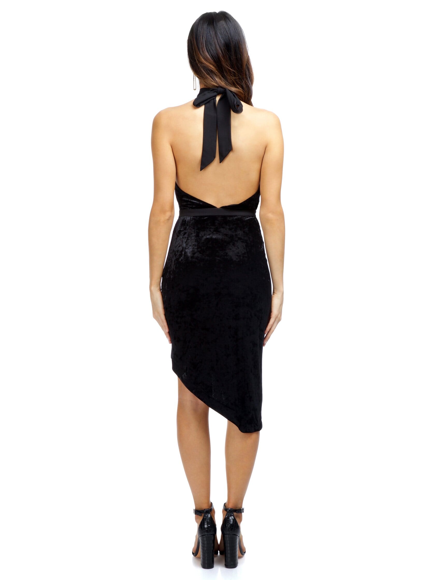 STYLESTALKER Kennedy Midi Dress in Black