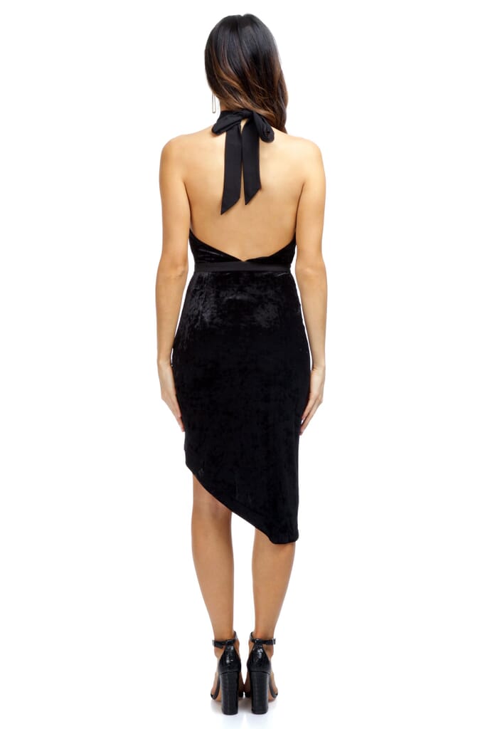 STYLESTALKER Kennedy Midi Dress in Black