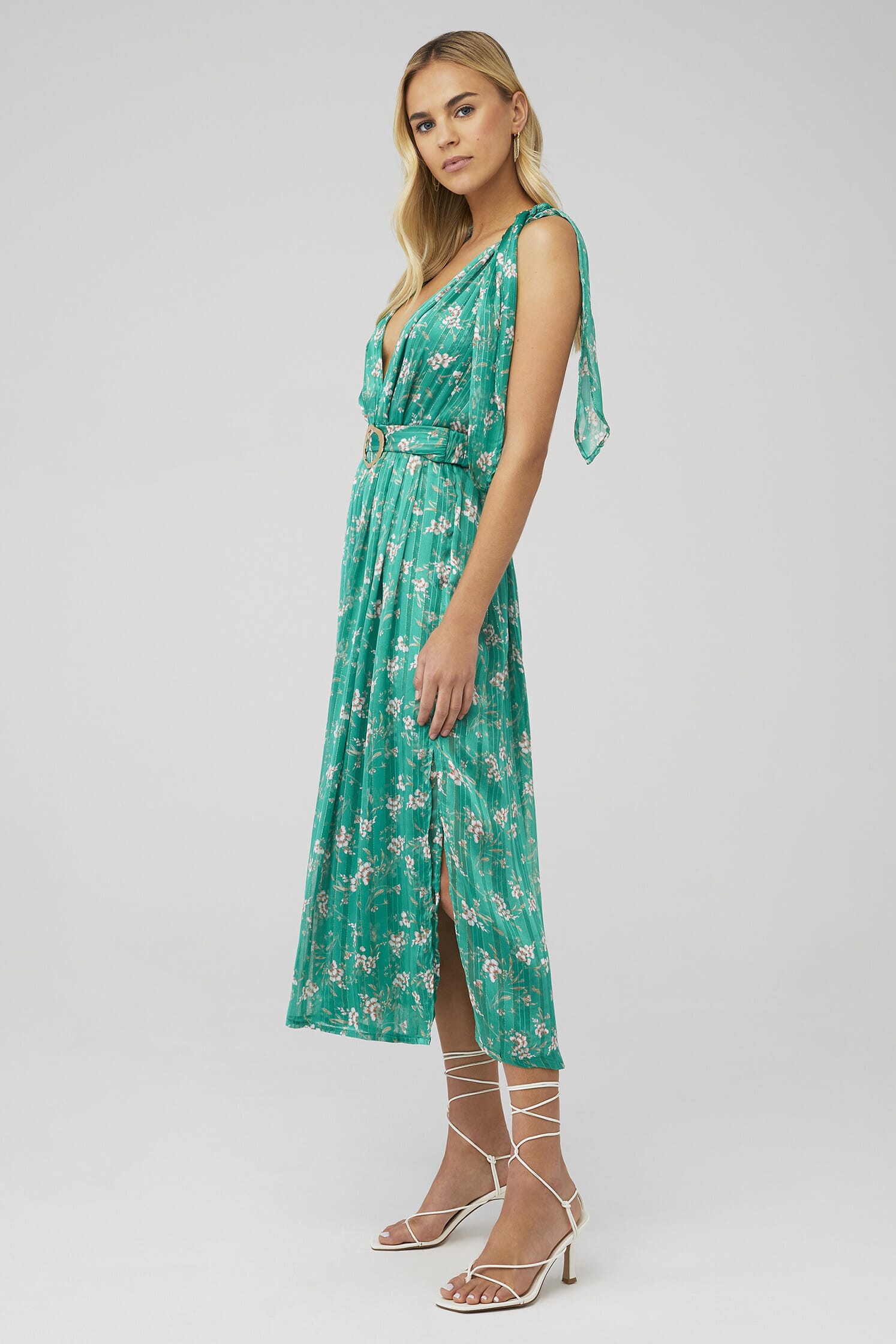 SABINA MUSAYEV | Kimber Dress in Green Floral | FashionPass