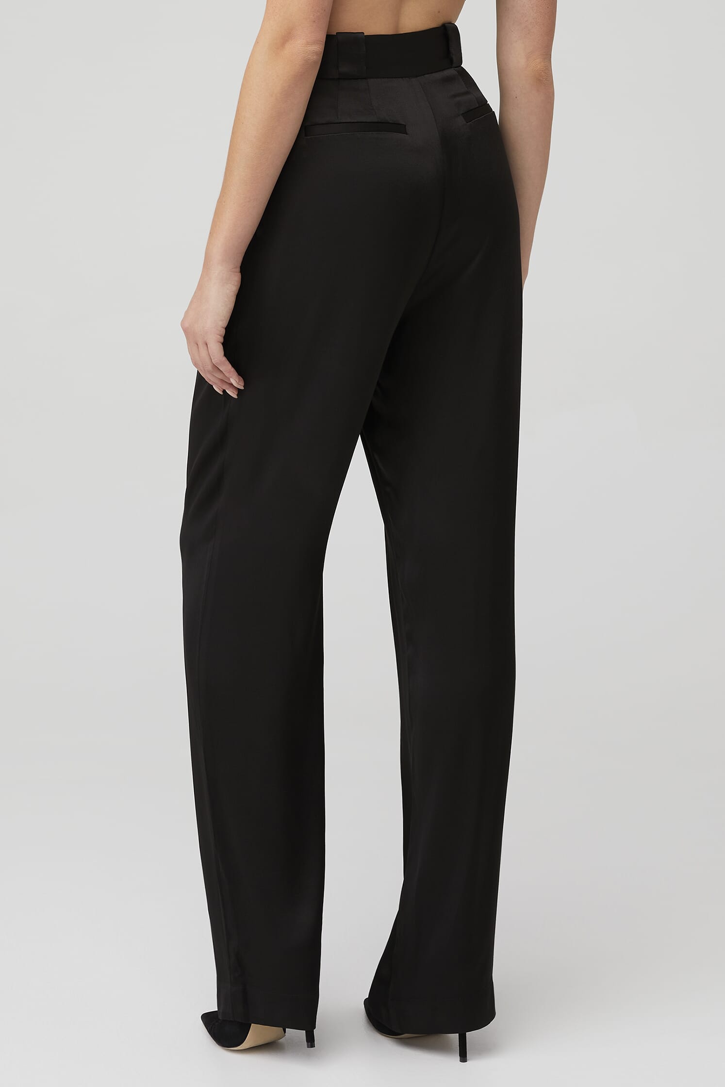 Shona Joy La Lune High Waisted Tailored Pant in Black FashionPass